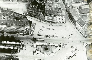 Luftbild Neustädter markt um 1935.