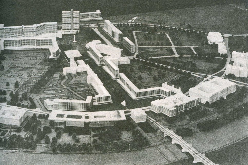 Aufbauplan 1969 für Dresden - Blick auf die Innere Neustadt zum Platz der Einheit.