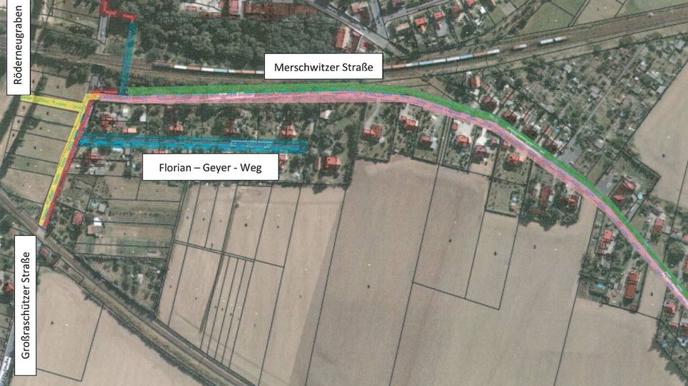 Das Bauvorhaben Bauvorhaben Merschwitzer Straße/ Florian-Geyer-Weg wird komplett neu geplant und damit auf jeden Fall teurer.  Foto/ Grafik: Stadtverwaltung