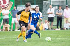 Bei sommerlichen 34 Grad Celsius bestrit die Frauenmannschaft von Dynamo Dresden ihr erstes Spiel in der Vereinsgeschichte.
