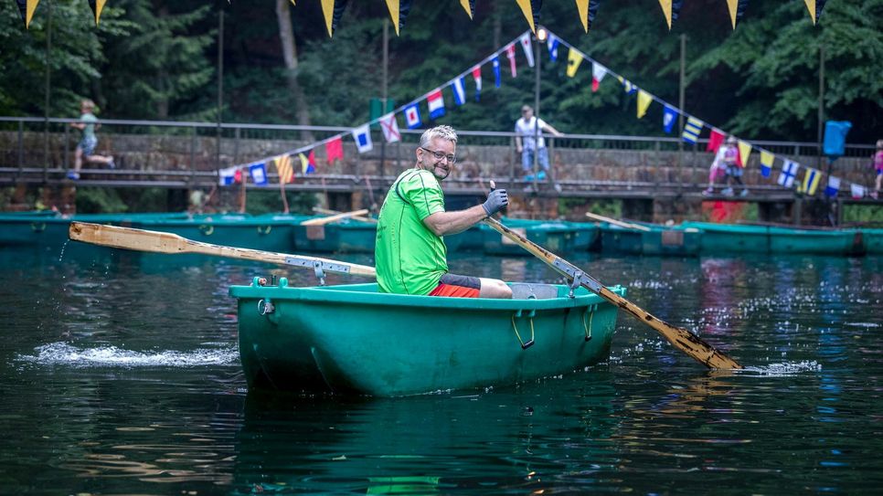 "Spielverderber" Stucki. Beim Wettrudern hatte er in den letzten Jahren immer alle hinter sich gelassen. Foto: Marko Förster