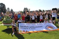 Gute Stimmung beim Stopp der Sportabzeichentour in Kamenz.