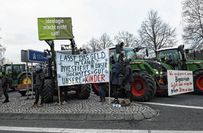 Proteste in Thiendorf, Autobahnauffahrt Dresden.