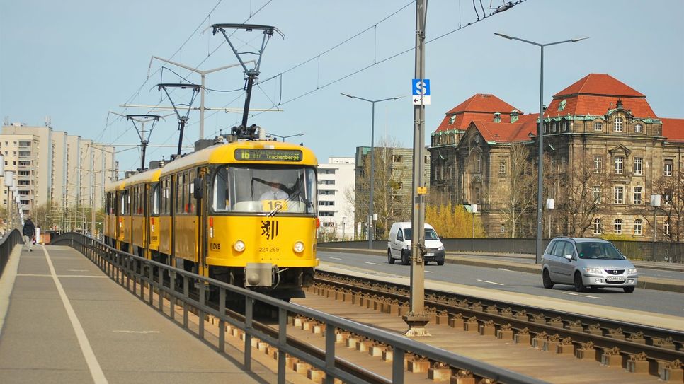 Kurzzeitig wieder im regulären Linienbetrieb: Die legendären Tatra-Straßenbahnen.