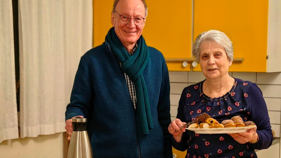 Gerd Grabowski und Karin Kühn gehören fast schon zum Inventar des Nachtcafes in der Zionskirche.