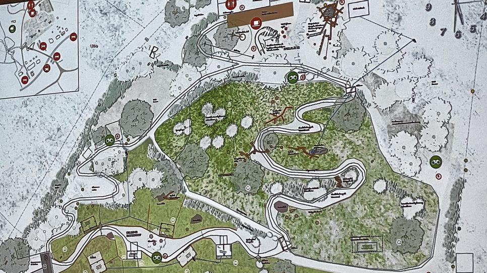 Ein Diskussionsplan zum Tierpark vom »atelier grün« aus Krögis beim Stadtentwicklungsauschuss .