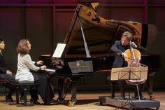 Hélène Grimaud und Jan Vogler 2015 beim Konzert in Dresden.