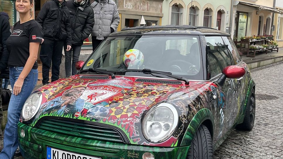 Das KloppoCar zu Gast auf der Meißner Neugasse.  Foto: Farrar