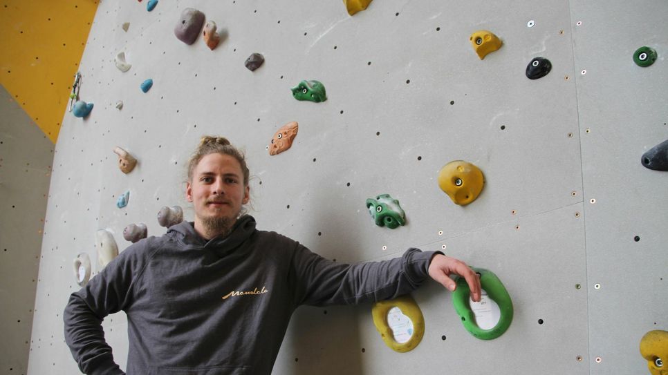 Regionaltrainer Johannes Löhle (25) will einen Perspektivkader aufbauen und dafür sorgen, dass Kletterer auch auf die Sportschule können. Foto: Schramm