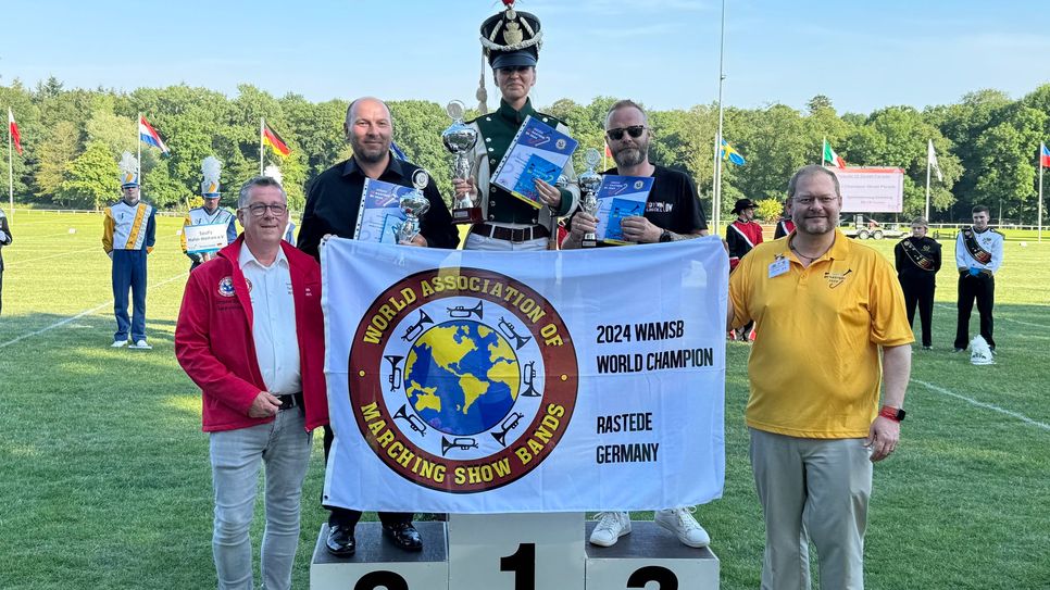 Der Radeberger Spielmannszug erreichte bei den World Championships den 1. Platz und darf sich nun Weltmeister nennen. Foto. pm