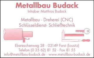 Metallbau-Dreherei Matthias Budack