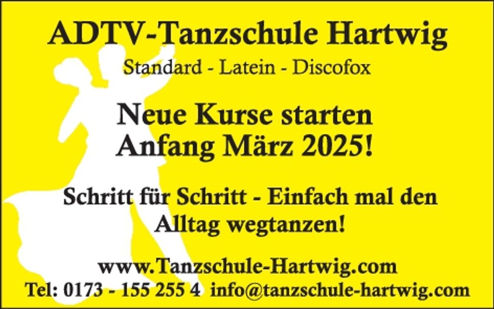 Tanzschule Hartwig - neue Kurse