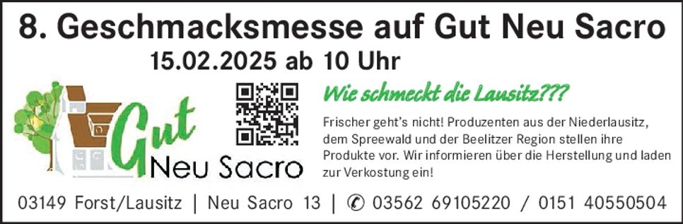 8. Geschmacksmesse Gut Neu Sacro