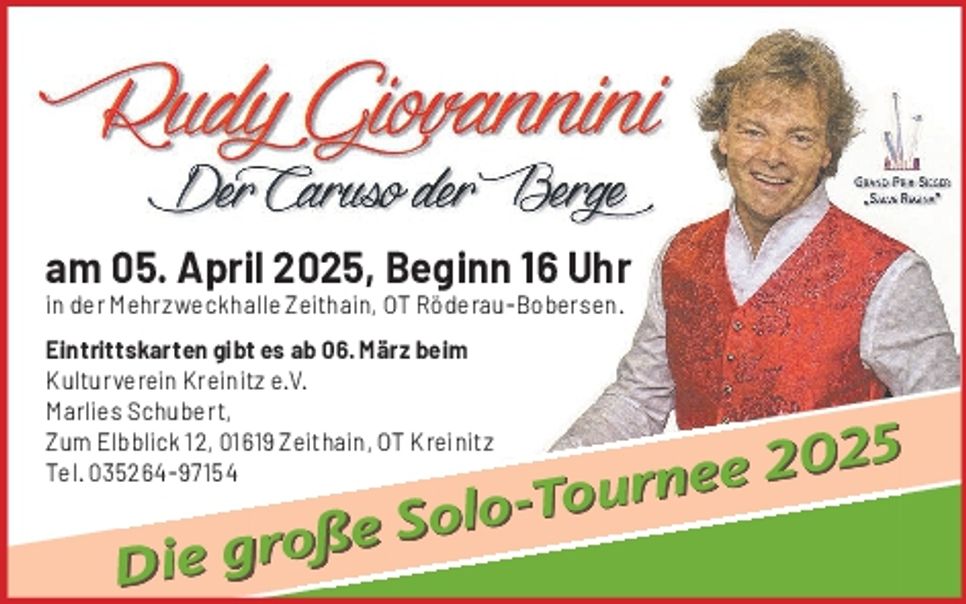 Rudy Giovannini - Tournee 2025