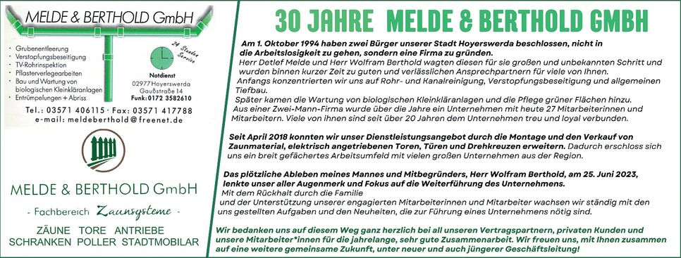 30 Jahre Melde und Berthold