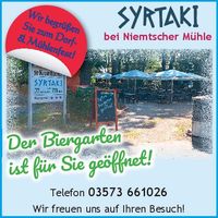 Biergarten ist geöffnet