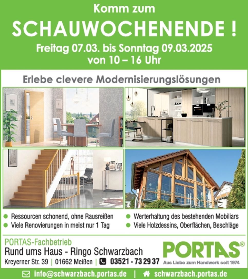 Portas Schauwochenende MEI