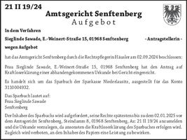 Aufgebot 21 II 19/24