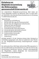 Einladung zur Mitgliederversammlung 