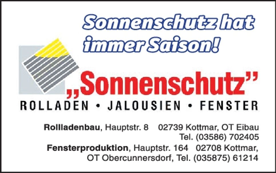 Sonnenschutz hat immer Saison