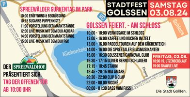 Programm Stadtfest u. Gurkentag Golßen 