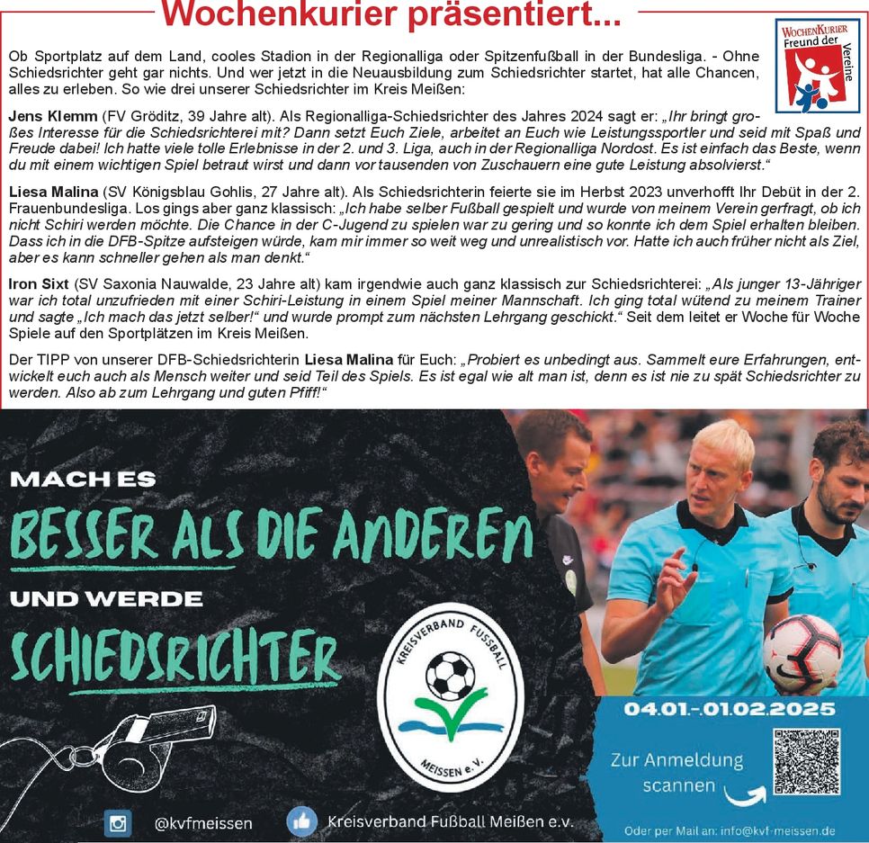 Schiedsrichter gesucht! 