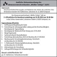 AZV Bekanntmachung/Einladung