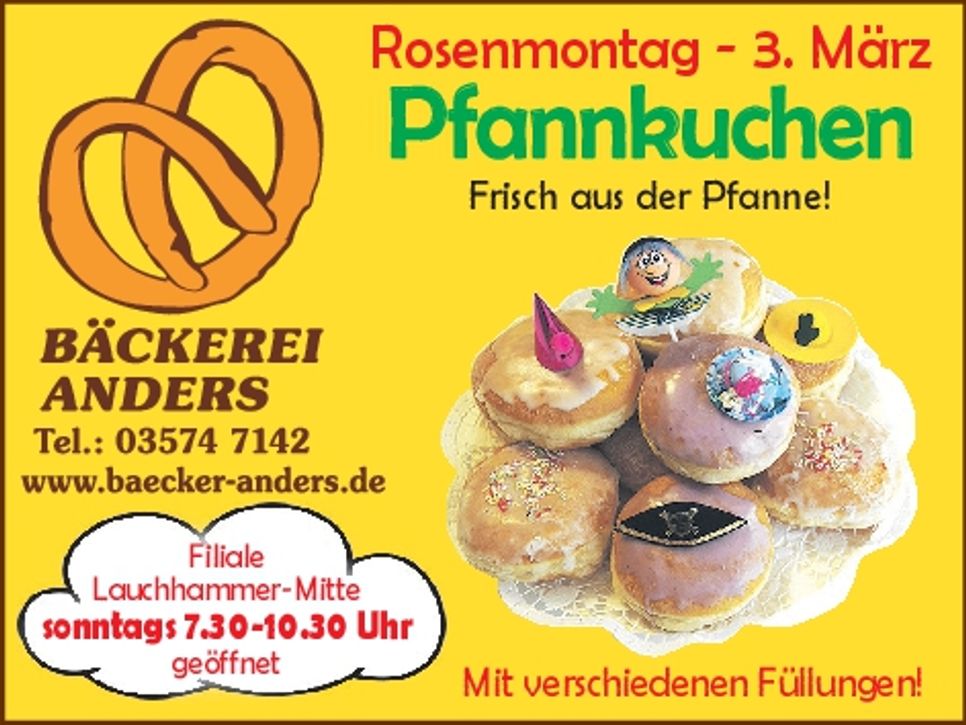 Rosenmontag - Bäcker Anders