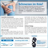 Schmerzen im Knie