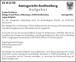 Aufgebot 21 II 2/25