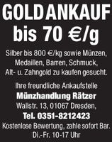 Goldankauf bis 70 €/g Dresden