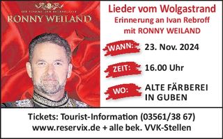 KONZERT mit RONNY WEILAND in GUBEN