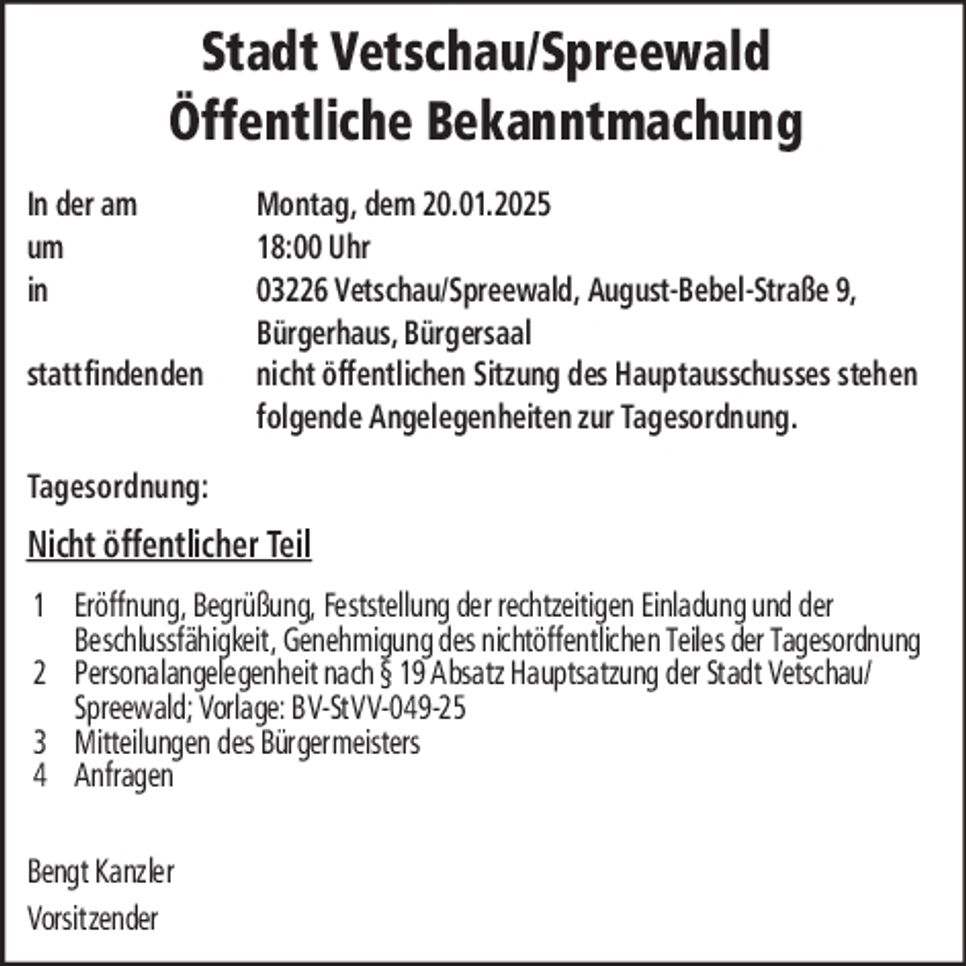 Stadt Vetschau-HA 20.01.25