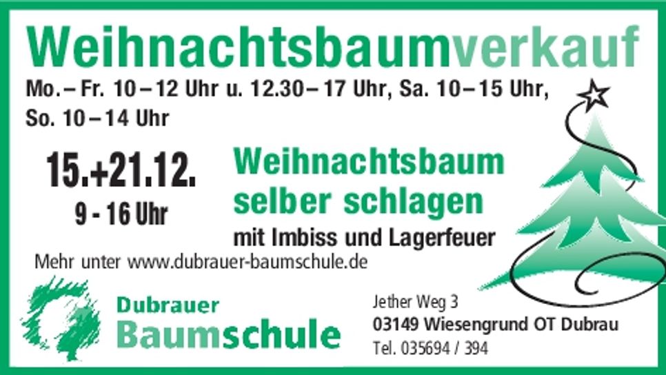 Weihnachtsbaumverkauf 2/45 HOY+WSW