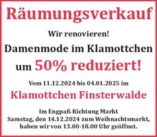 Klamattchen Räumungsverkauf