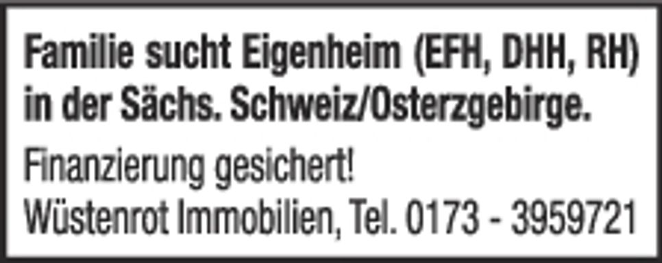 Eigenheim gesucht SSOE - Wüstenrot