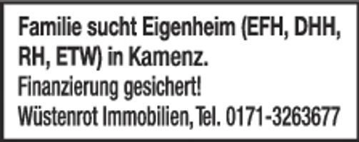 Eigenheim gesucht Kamenz- Wüstenrot