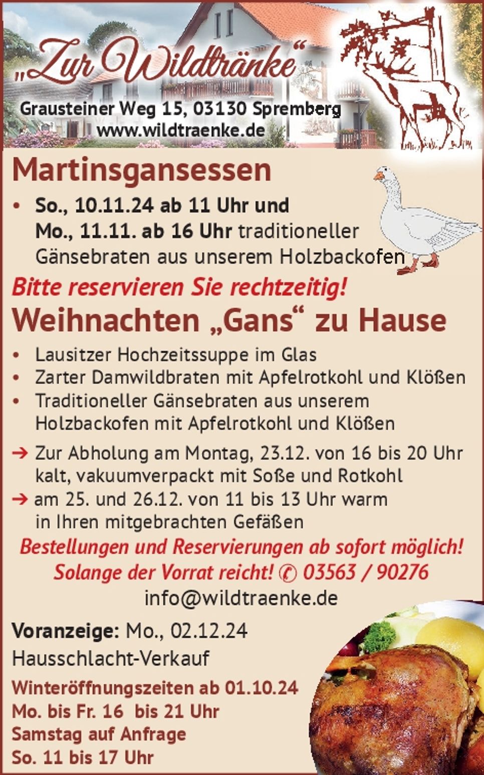 Martinsgans + Weihnachten