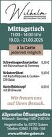 Titelseite Restaurant Wilhelm KW 12