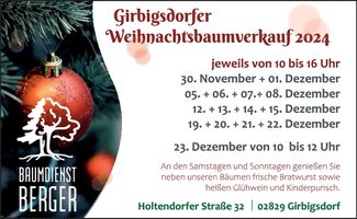 Girbigsdorfer Weihnachtsbaumverkauf