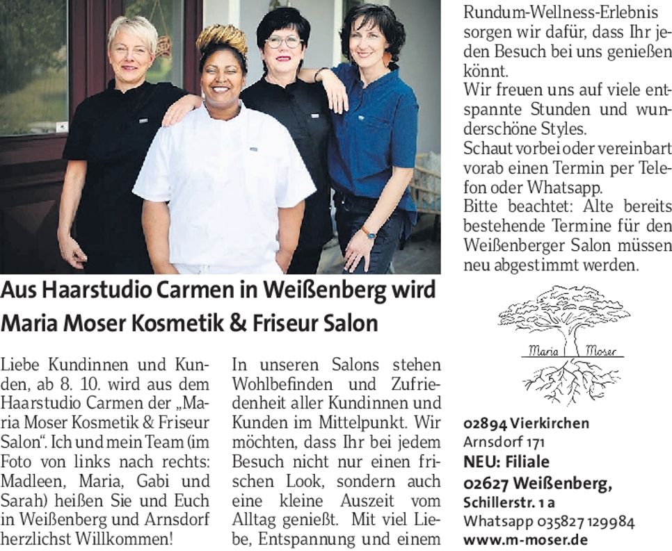 Maria Moser/Kosm. & Friseur/Schaufenster