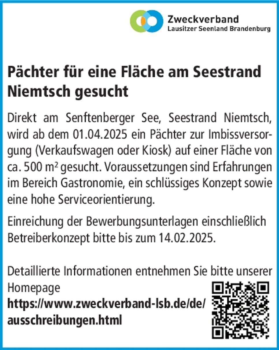 Pächter gesucht