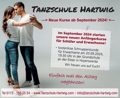 Tanzschule Hartwig - Neue Kurse ab Sept.